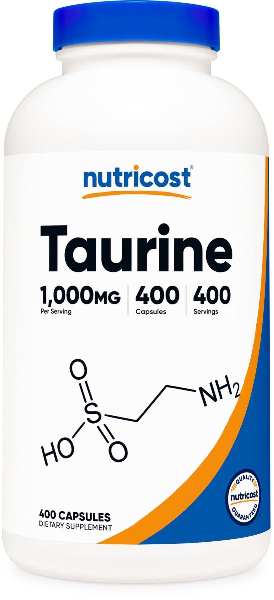 Nutricost Taurine 1000mg, 400 Capsules - PrimeBioHealth - canada supplements