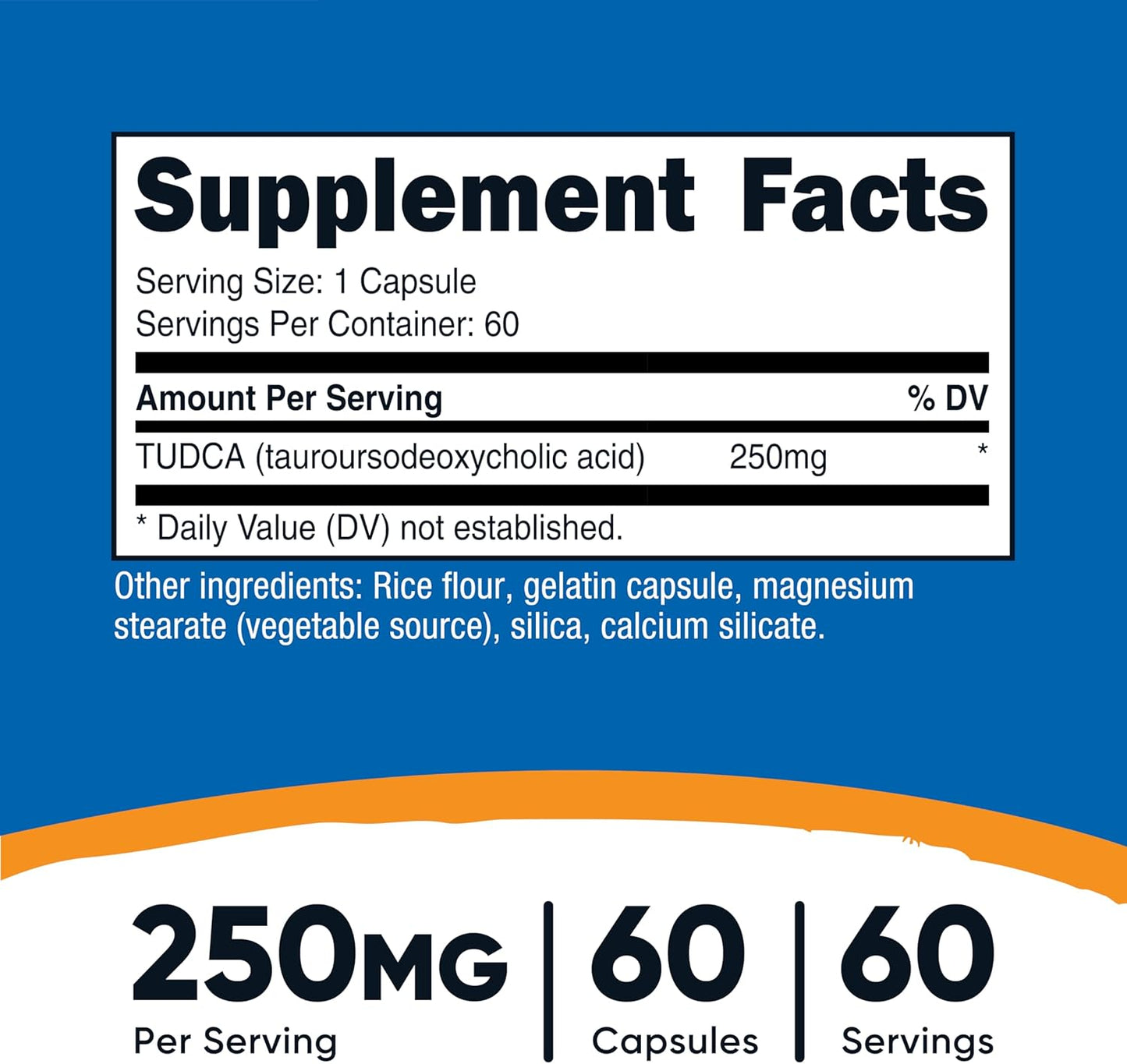 Nutricost Tudca 250mg, 60 Capsules (Tauroursodeoxycholic Acid) - Premium Quality - PrimeBioHealth - canada supplements