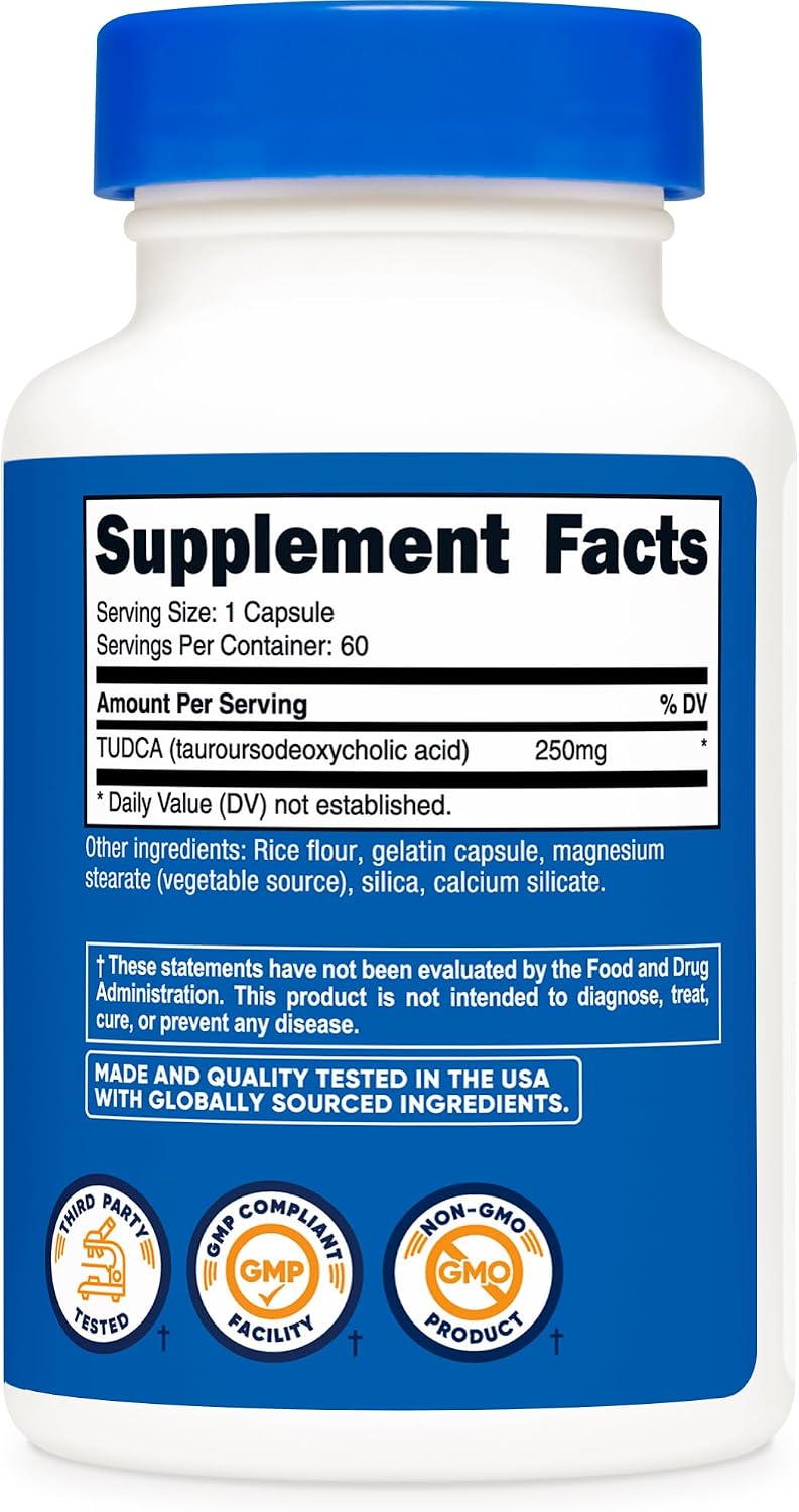 Nutricost Tudca 250mg, 60 Capsules (Tauroursodeoxycholic Acid) - Premium Quality - PrimeBioHealth - canada supplements