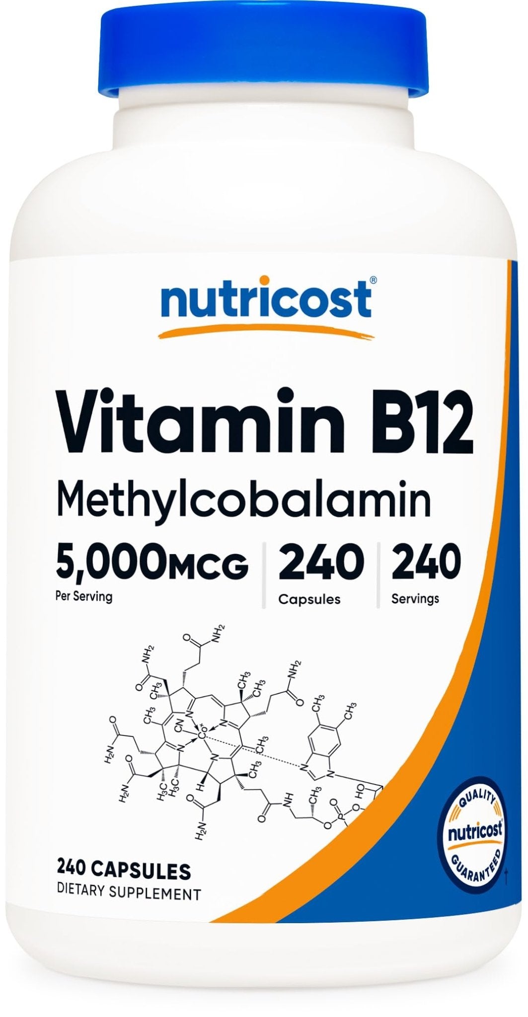 Nutricost Vitamin B12 (Methylcobalamin) 5000mcg, 240 Capsules - Vegetarian Caps, Non-GMO, Gluten Free B12 Supplement - PrimeBioHealth - canada supplements