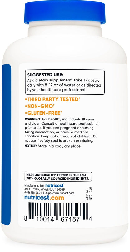 Nutricost Vitamin C with Rose Hips 1025mg, 240 Capsules, Gluten Free | Vitamin C 1,000mg, Rose Hips 25mg, GMO-Free - PrimeBioHealth - canada supplements