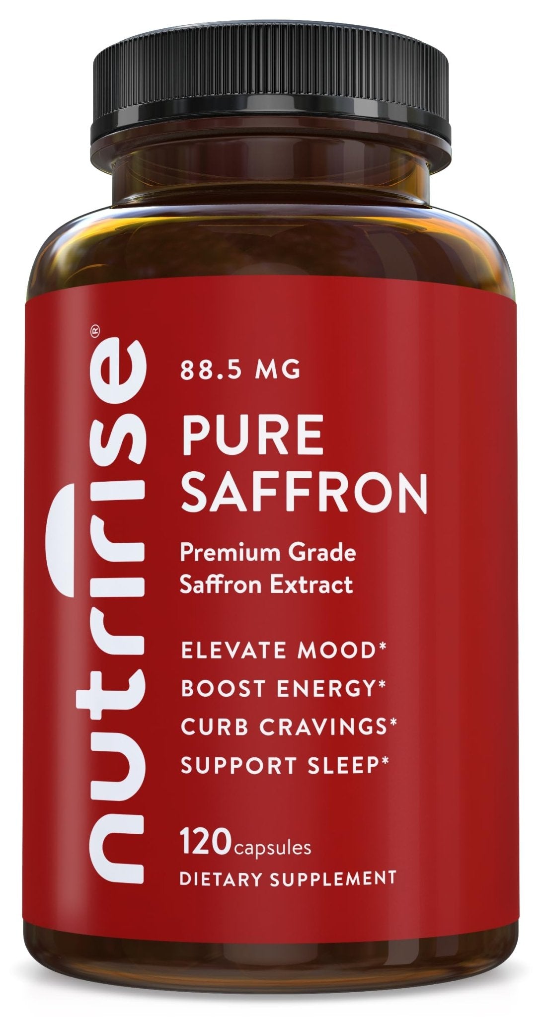 NutriRise Saffron Supplements 120 Capsules, 88.5mg Pure Extract - 4 Month Supply for Mood, Energy, Sleep, Stress & Cortisol Support - Non-GMO - PrimeBioHealth - canada supplements