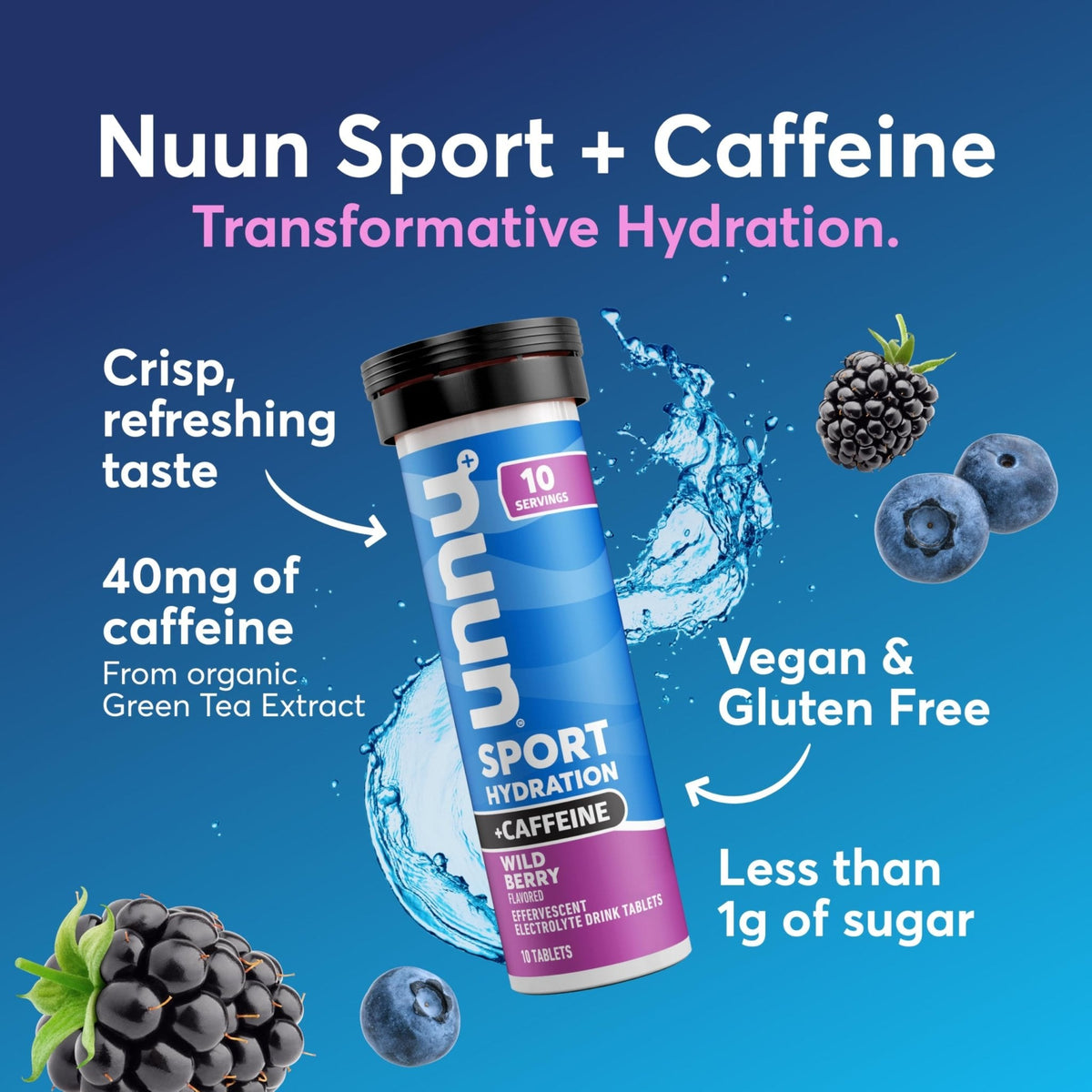 Nuun, Electrolyte Drink Tabs Energy Wild Berry, 8 Count, 1.9 Ounce - PrimeBioHealth - canada supplements