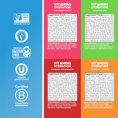 Nuun Vitamins Electrolyte Tablets with Vitamin D, C, E, A, & B6, Folic Acid, Magnesium & 4 Other Essential Electrolytes, Gluten Free & Vegan - PrimeBioHealth - canada supplements