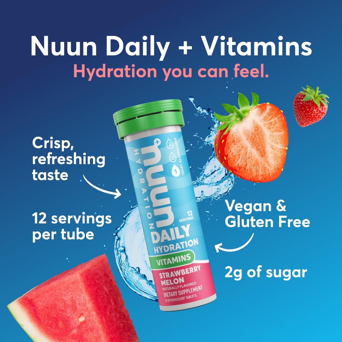 Nuun Vitamins Electrolyte Tablets with Vitamin D, C, E, A, & B6, Folic Acid, Magnesium & 4 Other Essential Electrolytes, Gluten Free & Vegan - PrimeBioHealth - canada supplements