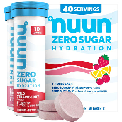 Nuun Zero Sugar Hydration Electrolyte Tablets - Magnesium, Calcium, Potassium, Chloride & Sodium, Light & Delicious Fruit Flavors, No Sugar, Gluten Free, Vegan - PrimeBioHealth - canada supplements