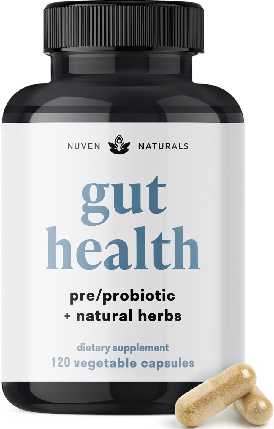 Nuven Naturals All-in-One Gut Health w/Probiotics, Prebiotics, Digestion-Supporting Herbs - PrimeBioHealth - canada supplements