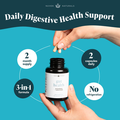 Nuven Naturals All-in-One Gut Health w/Probiotics, Prebiotics, Digestion-Supporting Herbs - PrimeBioHealth - canada supplements