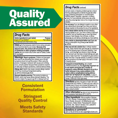 NUVICARE Low Dose Aspirin 81mg for Adults Coated Caplets - Compare to Active Ingredient in Low Dose Bayer Aspirin for Adults - Safety Coated (300 Count) - PrimeBioHealth - canada supplements
