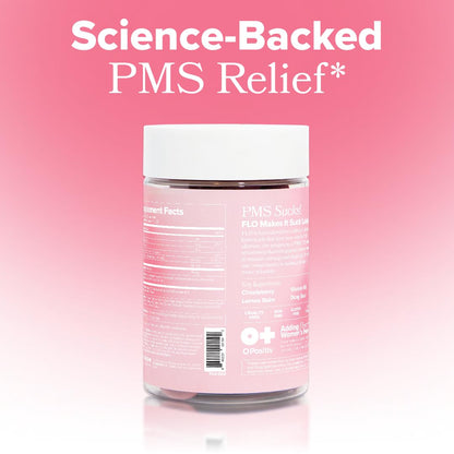 O Positiv FLO PMS Gummies for Women - Proactive PMS Relief - Targets Hormonal Breakouts, Bloating, Cramps, & Mood Swings with Chasteberry - PrimeBioHealth - canada supplements