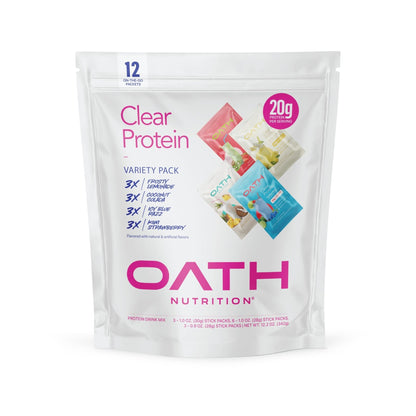 Oath Nutrition Clear Whey Isolate Protein Powder Variety Pack, 12 Pack - PrimeBioHealth - canada supplements