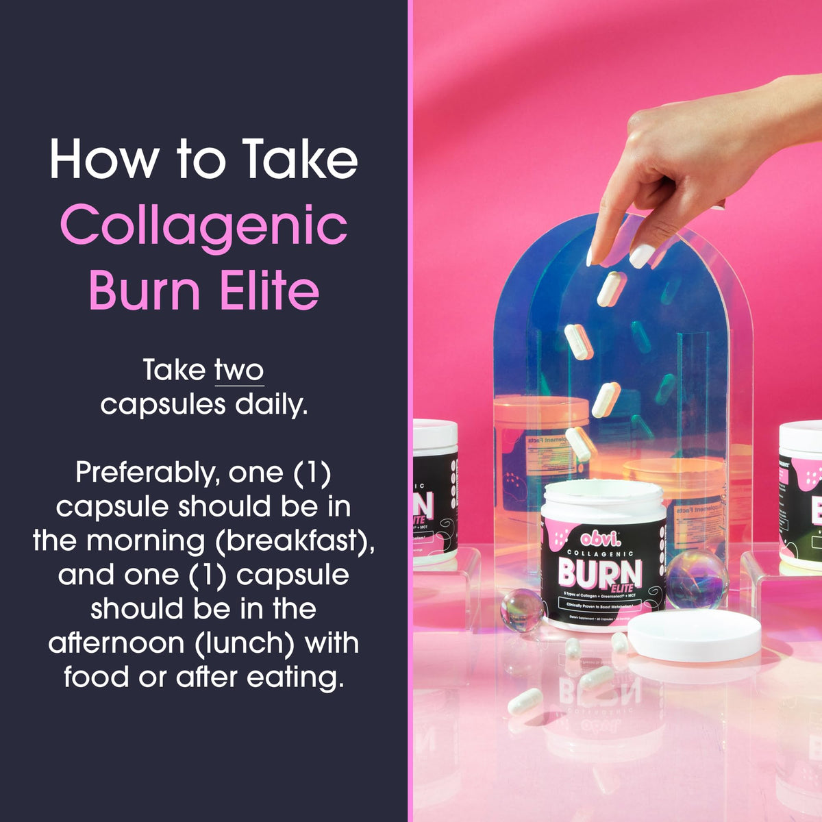 Obvi Burn Elite - Collagen Supplement for Women - Fitness Support - Metabolism Support Supplement - Healthy Mobility - Natural Thermogenic Formula - PrimeBioHealth - canada supplements