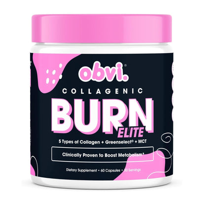 Obvi Burn Elite - Collagen Supplement for Women - Fitness Support - Metabolism Support Supplement - Healthy Mobility - Natural Thermogenic Formula - PrimeBioHealth - canada supplements