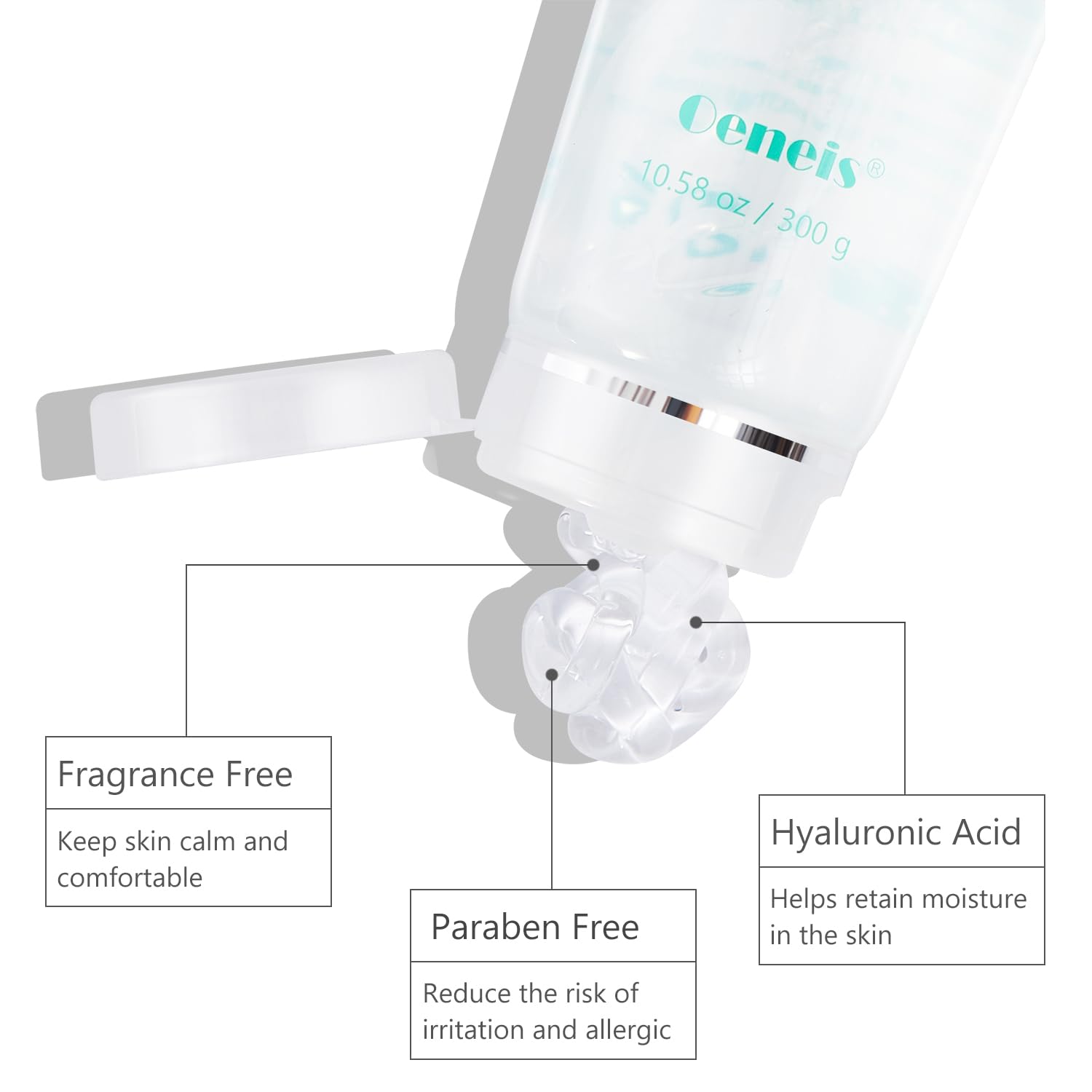 Oeneis Hydrating Microcurrent Conductive Gel, Fragrance-Free, Paraben-Free, Gel Primer with Hyaluronic Acid, Non-irritating - PrimeBioHealth - canada supplements