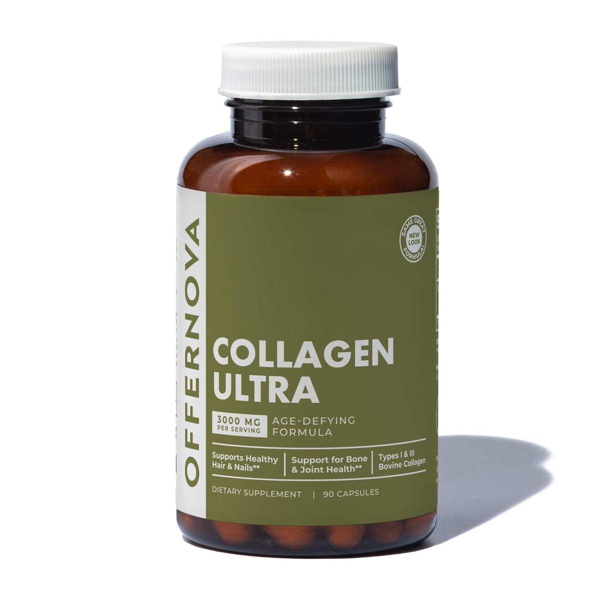 Offernova Collagen Ultra Hydrolyzed Collagen Supplements - 3000mg Anti Aging Bovine Collagen Peptides for Healthy Joints, Bones, Hair and Skin. - PrimeBioHealth - canada supplements