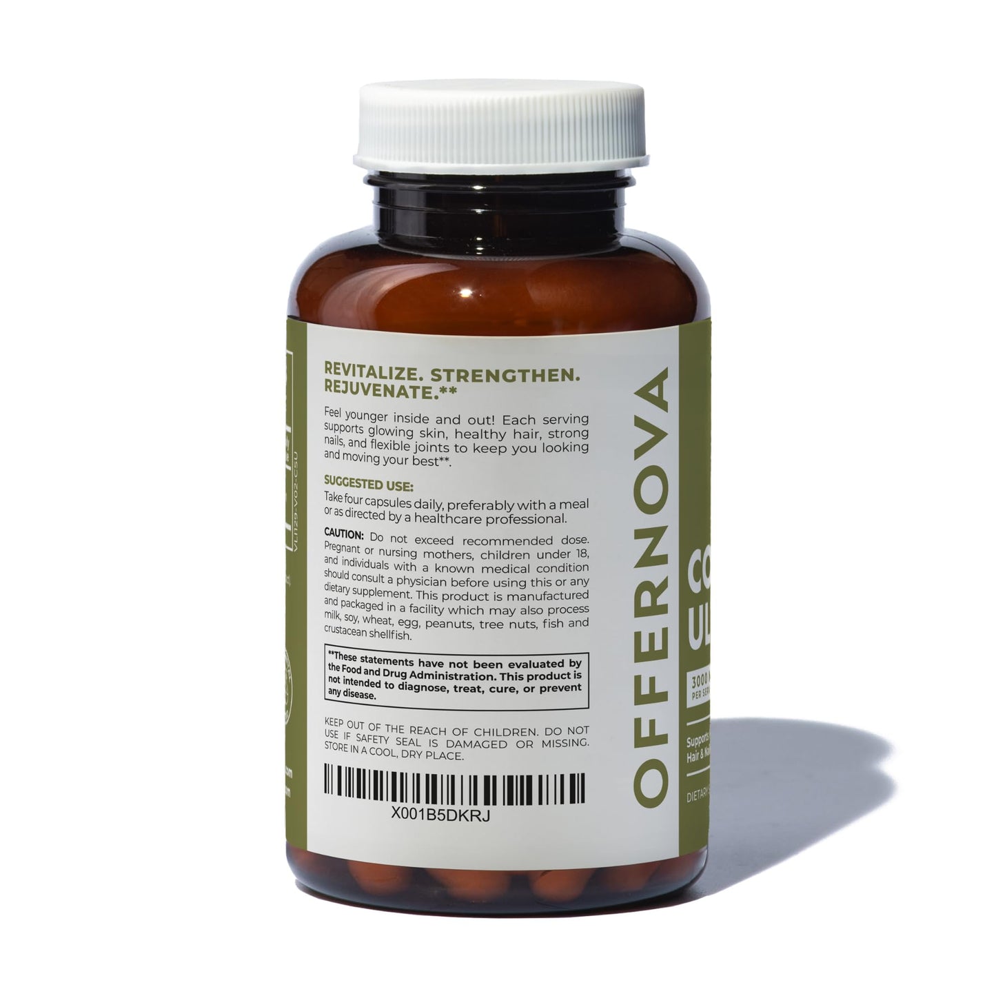 Offernova Collagen Ultra Hydrolyzed Collagen Supplements - 3000mg Anti Aging Bovine Collagen Peptides for Healthy Joints, Bones, Hair and Skin. - PrimeBioHealth - canada supplements