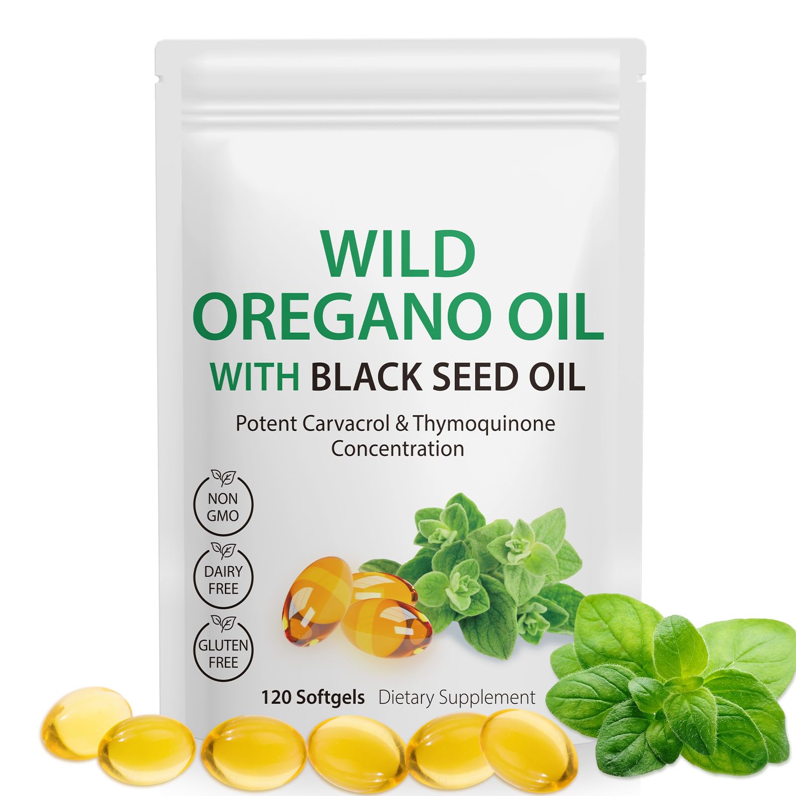 Oil of Oregano with Black Seed Oil, 6000mg Oregano Oil Capsules Organic, of Oregano - PrimeBioHealth - canada supplements