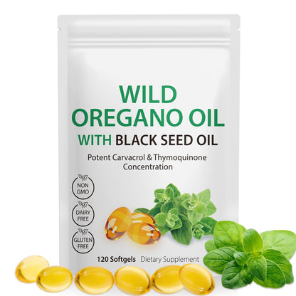 Oil of Oregano with Black Seed Oil, 6000mg Oregano Oil Capsules Organic, of Oregano - PrimeBioHealth - canada supplements