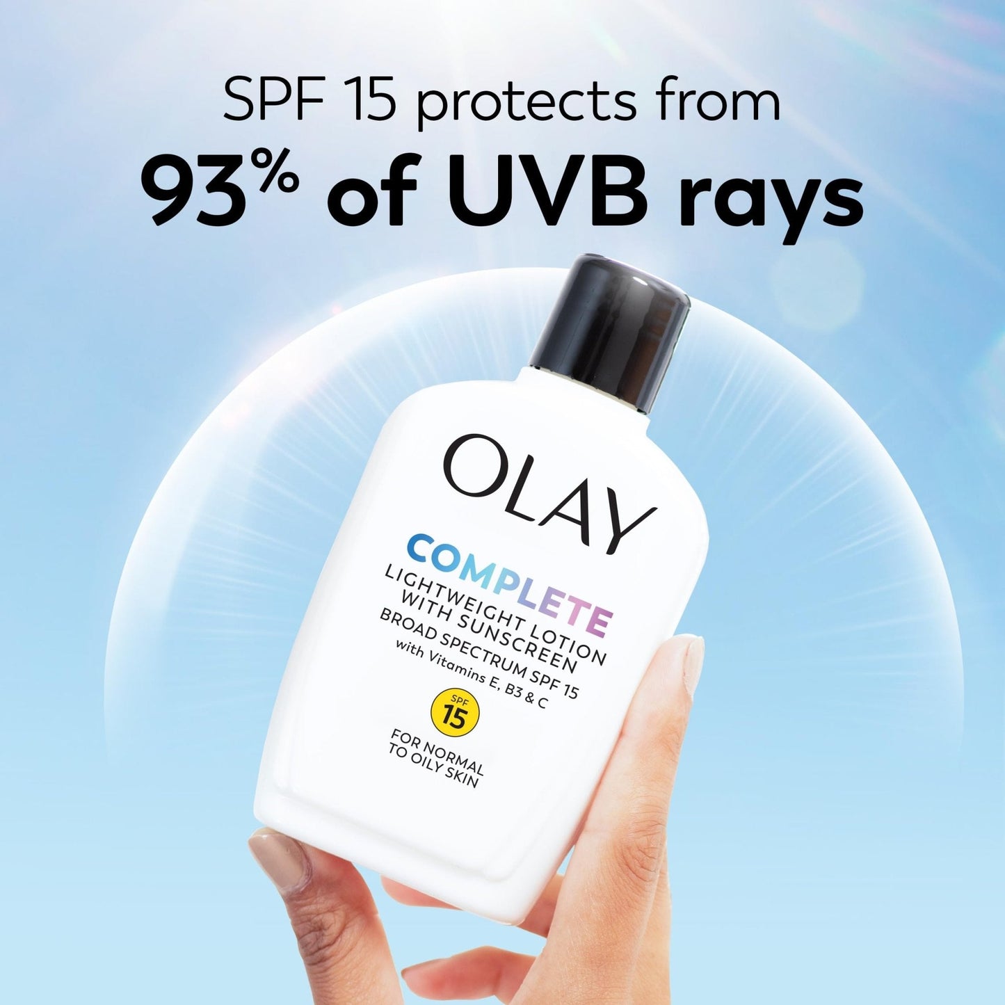Olay Face Moisturizer, Complete with Sunscreen SPF 15, Daily Facial Lotion for Normal Skin, Lightweight Hydrating Broad Spectrum Sun Protection - PrimeBioHealth - canada supplements