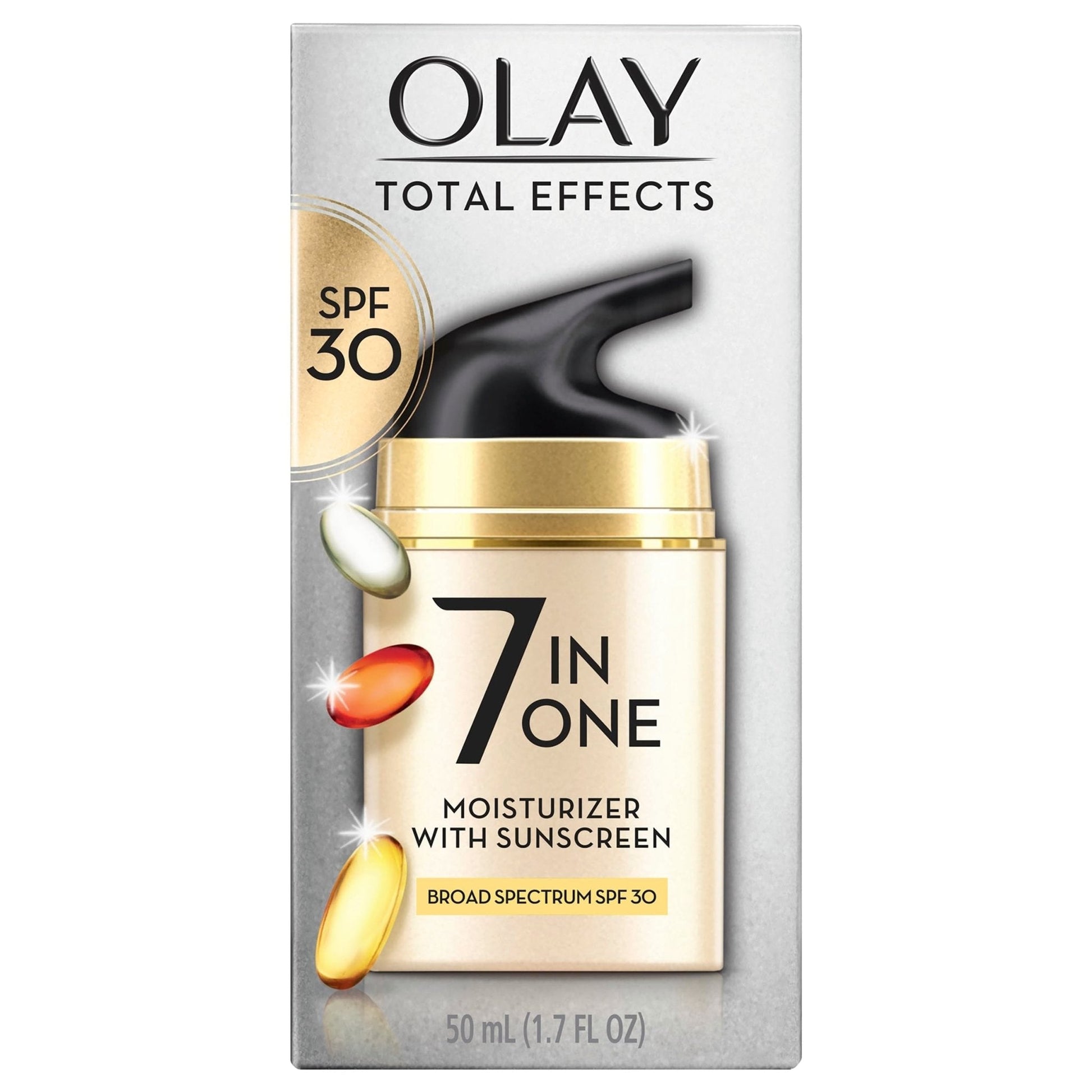 Olay Facial Moisturizing Lotion SPF 30 Total Effects for Dry Skin, 7 Benefits including Minimize Pores, Anti-Aging, 1.7 oz - PrimeBioHealth - canada supplements