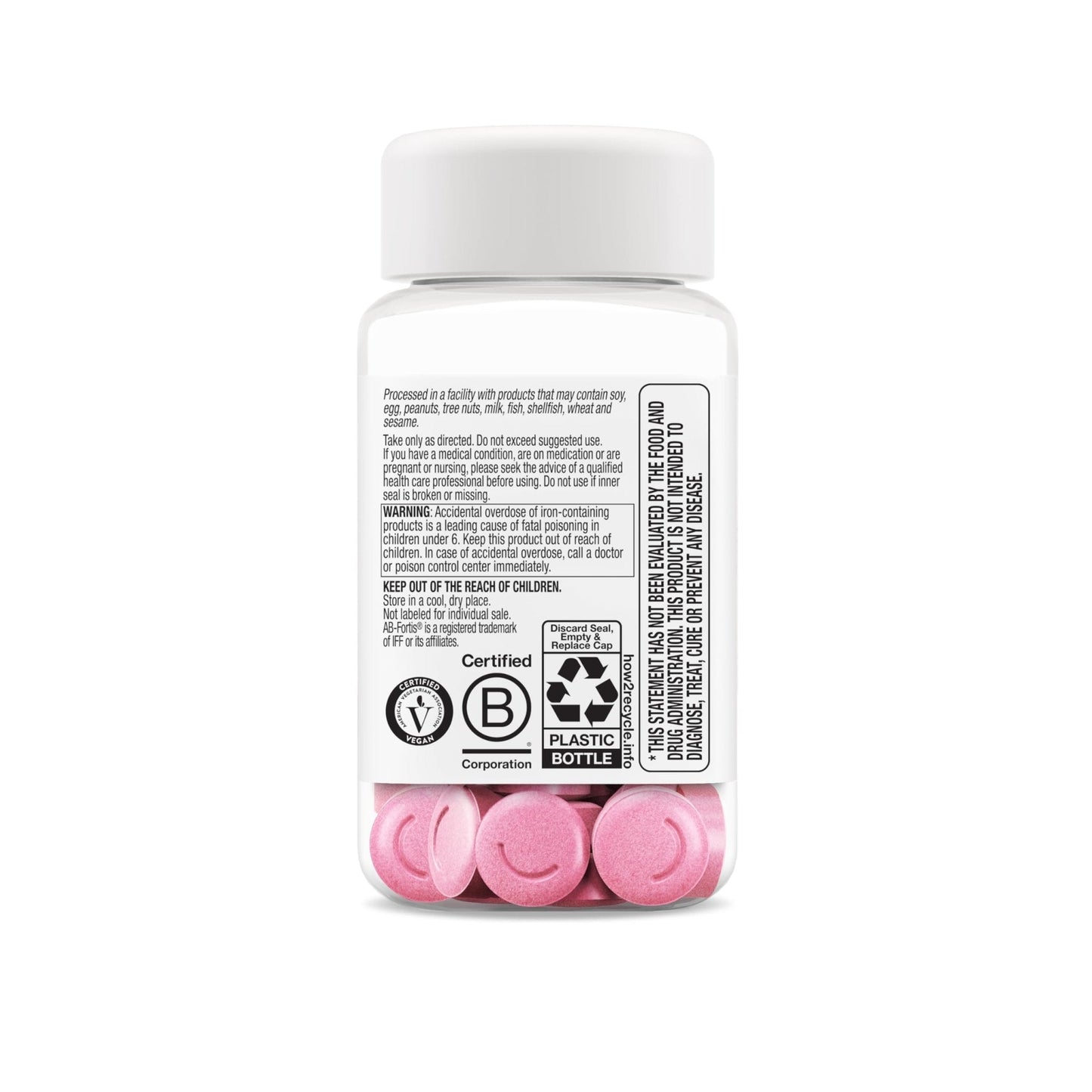 OLLY Delightful Iron Chewable Tablet, Iron Supplement from AB Fortis, Fruit Punch Flavored, 30 or 20 Day Supply - 60 Count - PrimeBioHealth - canada supplements