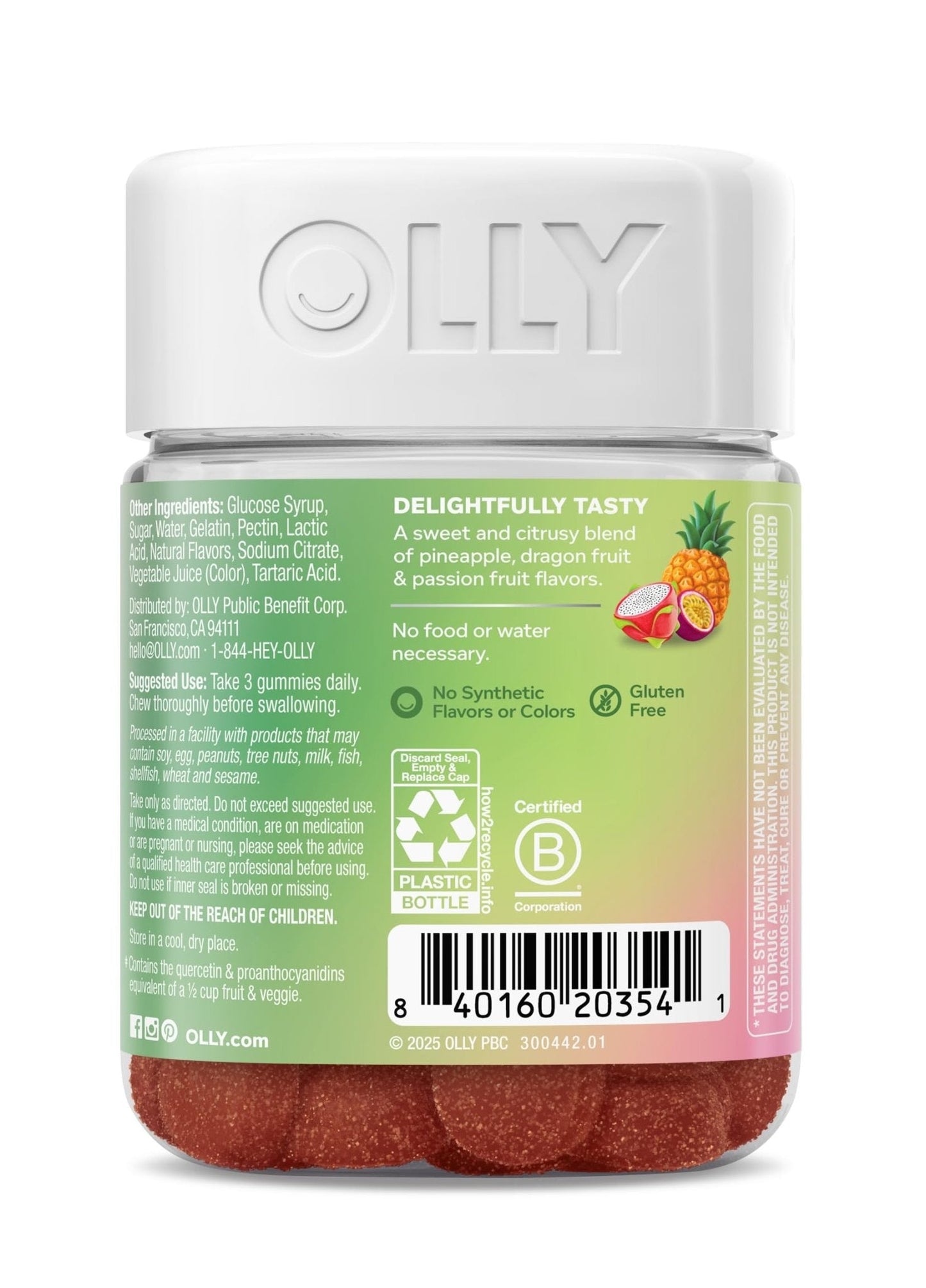 OLLY Supergood Superfoods Gummies, Supports Immune System & Digestive Health,* 15 Superfoods, Prebiotics, Vitamin C, Tropical Bliss Flavor - PrimeBioHealth - canada supplements