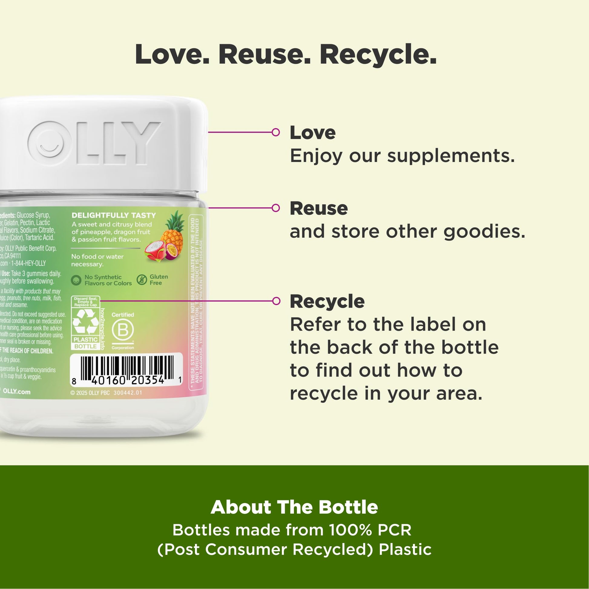 OLLY Supergood Superfoods Gummies, Supports Immune System & Digestive Health,* 15 Superfoods, Prebiotics, Vitamin C, Tropical Bliss Flavor - PrimeBioHealth - canada supplements