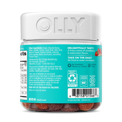Olly Teen Girl Multi Gummy, Healthy Skin and Immune Support, 15 Essential Vitamins, Biotin, Zinc, Calcium, Chewable Multivitamin - PrimeBioHealth - canada supplements
