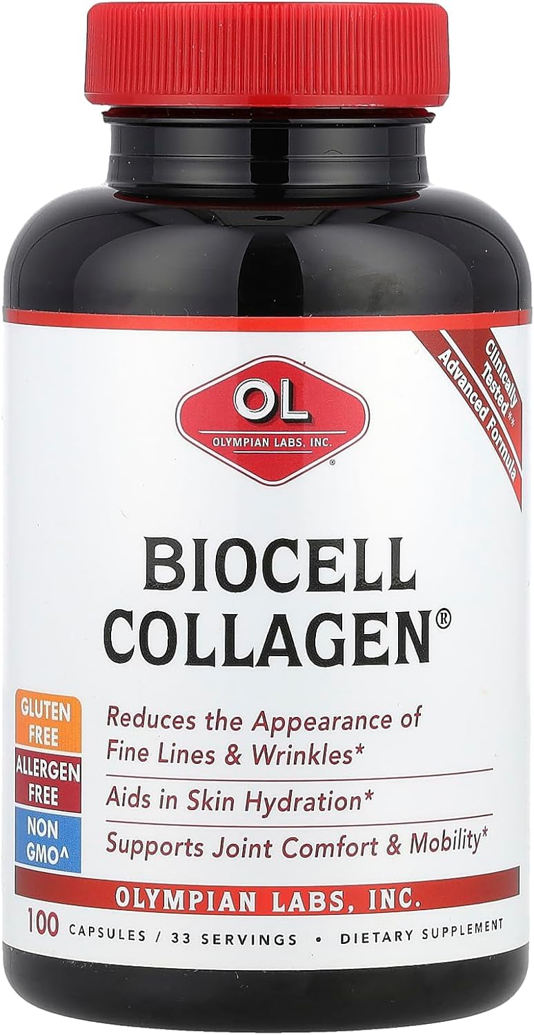 Olympian Labs Biocell Collagen II 1500mg Supplement Capsules Non-GMO, Gluten-Free, Allergan-Free - Supports Skin & Joint Health and Cartilage Producing Cells - PrimeBioHealth - canada supplements