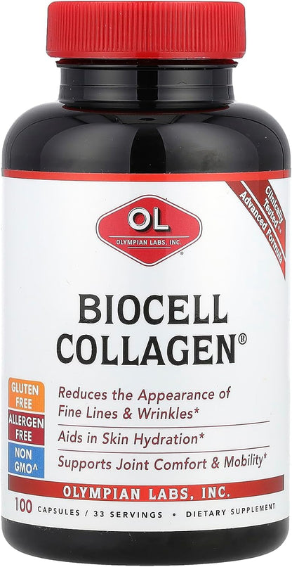 Olympian Labs Biocell Collagen II 1500mg Supplement Capsules Non-GMO, Gluten-Free, Allergan-Free - Supports Skin & Joint Health and Cartilage Producing Cells - PrimeBioHealth - canada supplements