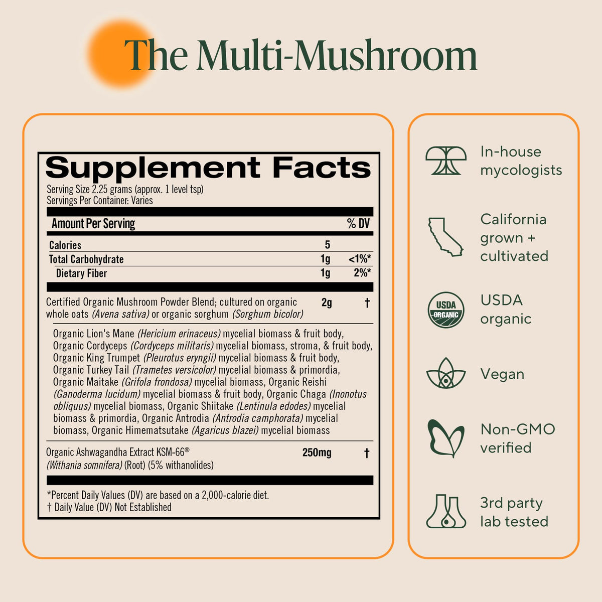 Om Master Blend Mushroom Powder – Organic Mushroom Supplement with 10 Mushrooms and Ashwagandha - Support Immunity, Gut Health & Stress Relief, 3.17 oz (40 Servings) - PrimeBioHealth - canada supplements