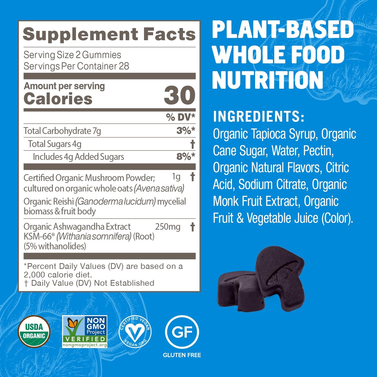 OM MUSHROOM SUPERFOOD Master Blend Mushroom Gummies – Organic 10-Mushroom Complex with Ashwagandha – Supports Immunity, Gut Health & Stress Relief – Mixed Berry Flavor – 28 Servings, 56 Count. - PrimeBioHealth - canada supplements