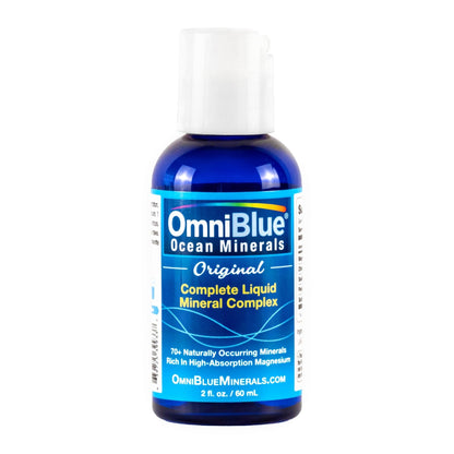 OmniBlue Ocean Minerals - 70+ Trace Minerals & Liquid Magnesium - Potassium, Chloride- Low Sodium - Natural Support for Sleep, Digestion, Regularity, Hydration & Electrolyte Balance (2 oz) - PrimeBioHealth - canada supplements