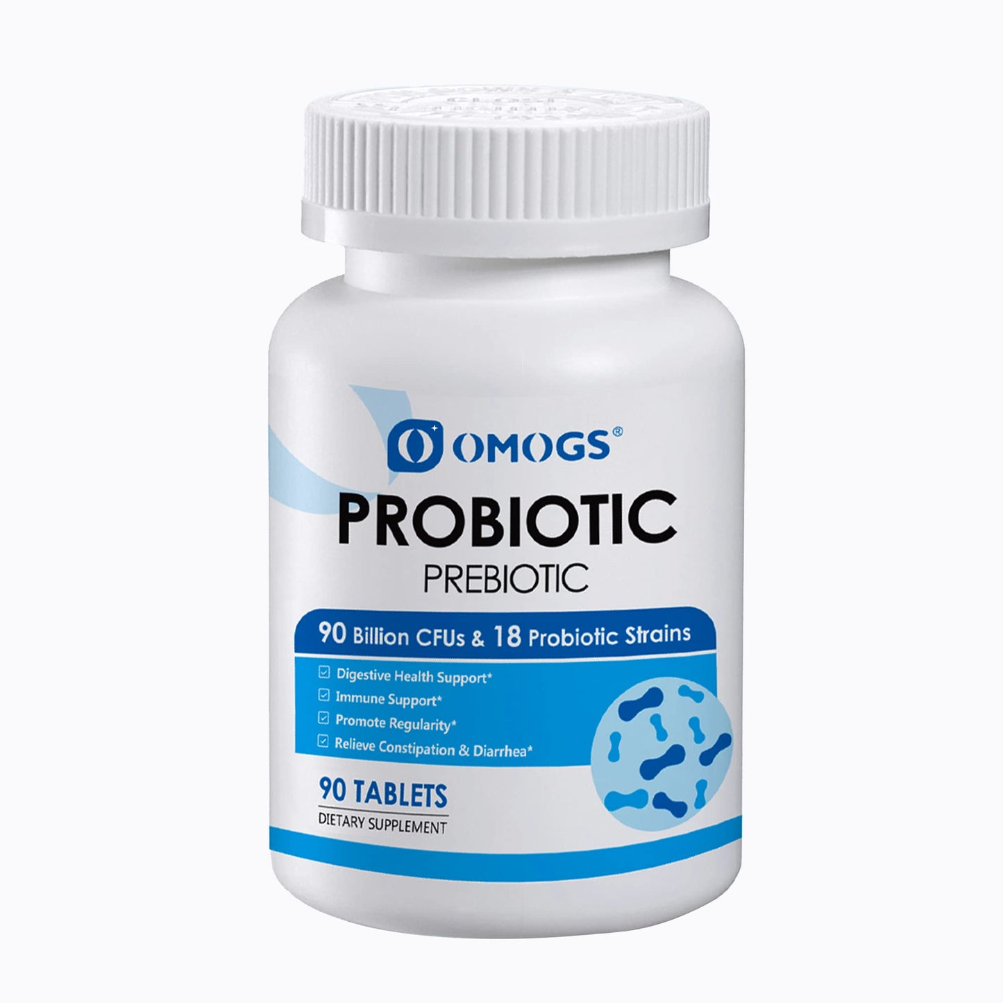 OMOGS Probiotics 90 Billion CFUs 18 Strains, with 3 Organic Prebiotics & Vitamin C, Nutritional Supplement for Women, Men & Kids, Support Metabolism - PrimeBioHealth - canada supplements
