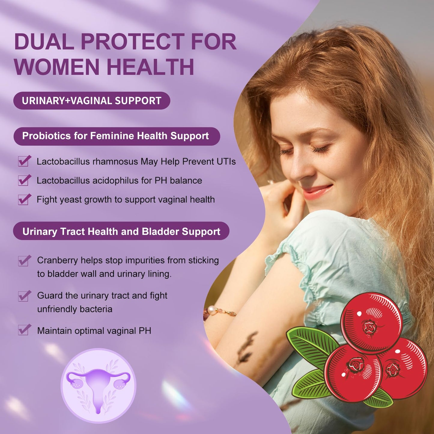 OMOGS Women's Probiotic 180 Billion CFUs 18 Strains, with Organic Prebiotics, Cranberry Extract, D-Mannose & Digestive Enzymes, for Digestive, Boost Immune, - PrimeBioHealth - canada supplements