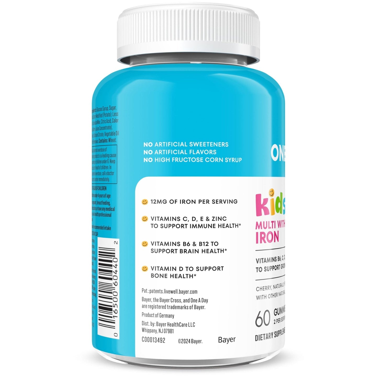 One A Day Kids Multivitamin with Iron Gummy, Vitamin D, Vitamin C, E, Zinc for Immune Support, Gummy Vitamins, Kids Multivitamin Gummies with Iron - PrimeBioHealth - canada supplements