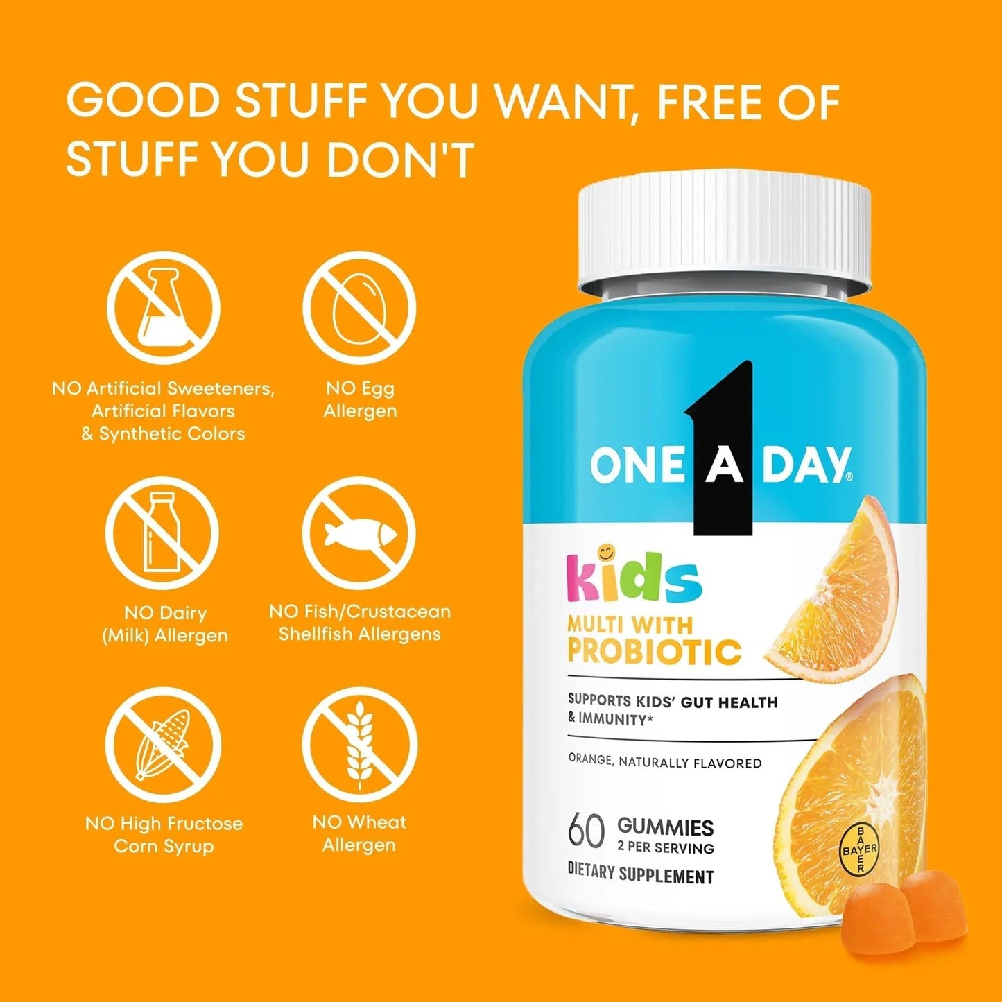 One A Day Kids Multivitamin with Probiotic, Multivitamin Gummies, Kids Probiotic for Digestive Health, Gummy Vitamins - PrimeBioHealth - canada supplements