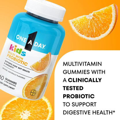 One A Day Kids Multivitamin with Probiotic, Multivitamin Gummies, Kids Probiotic for Digestive Health, Gummy Vitamins - PrimeBioHealth - canada supplements