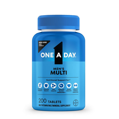 One A Day Multivitamin for Men - Daily Mens Multivitamins with Vitamin D, Zinc, Folic Acid, and B Vitamins, Physical Energy Support, 200 Count - PrimeBioHealth - canada supplements