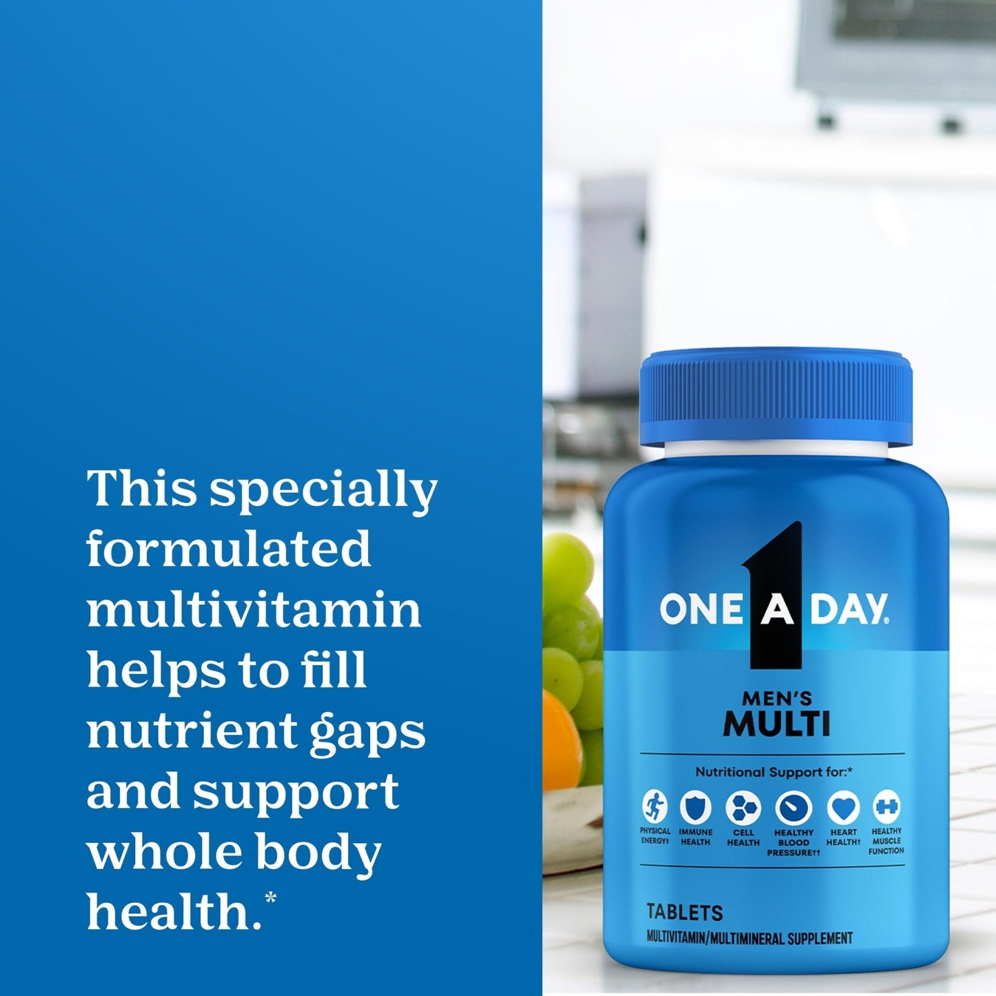 One A Day Multivitamin for Men - Daily Mens Multivitamins with Vitamin D, Zinc, Folic Acid, and B Vitamins, Physical Energy Support, 200 Count - PrimeBioHealth - canada supplements