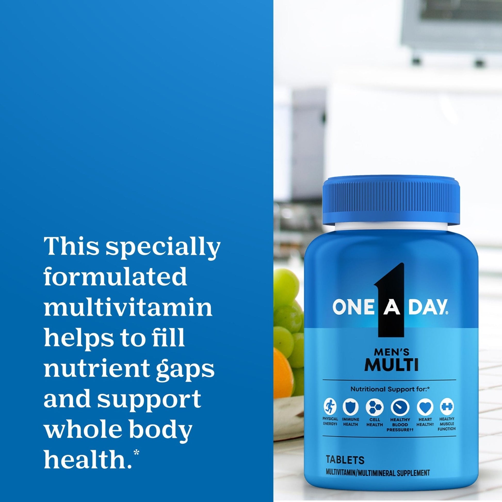 One A Day Multivitamin for Men - Daily Mens Multivitamins with Vitamin D, Zinc, Folic Acid, and B Vitamins, Physical Energy Support, 200 Count - PrimeBioHealth - canada supplements