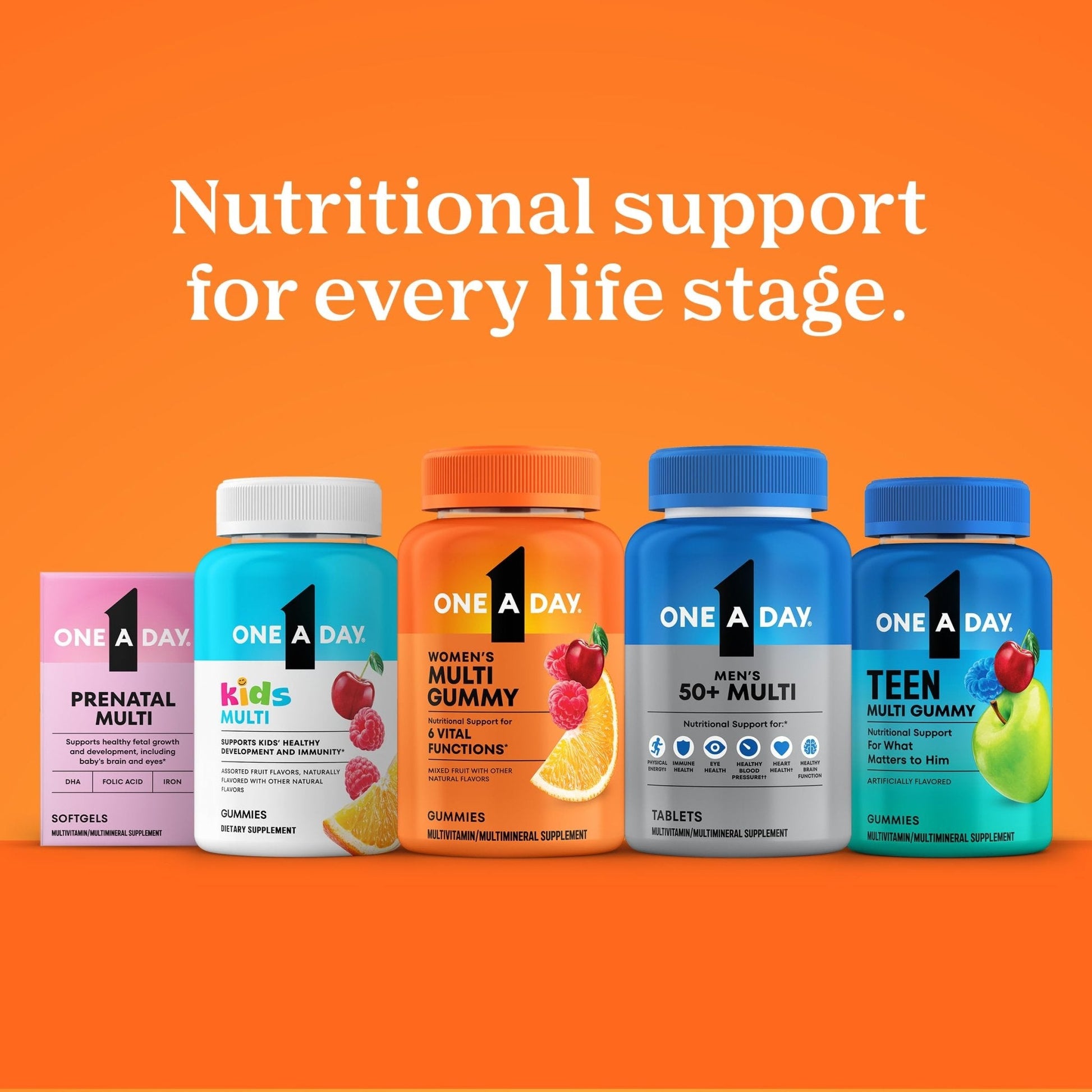 One A Day Multivitamin for Women 50 and Over Tablets, Womens Multivitamin 50 plus with Vitamins D, C, E, Zinc & Biotin, Daily Vitamins - PrimeBioHealth - canada supplements