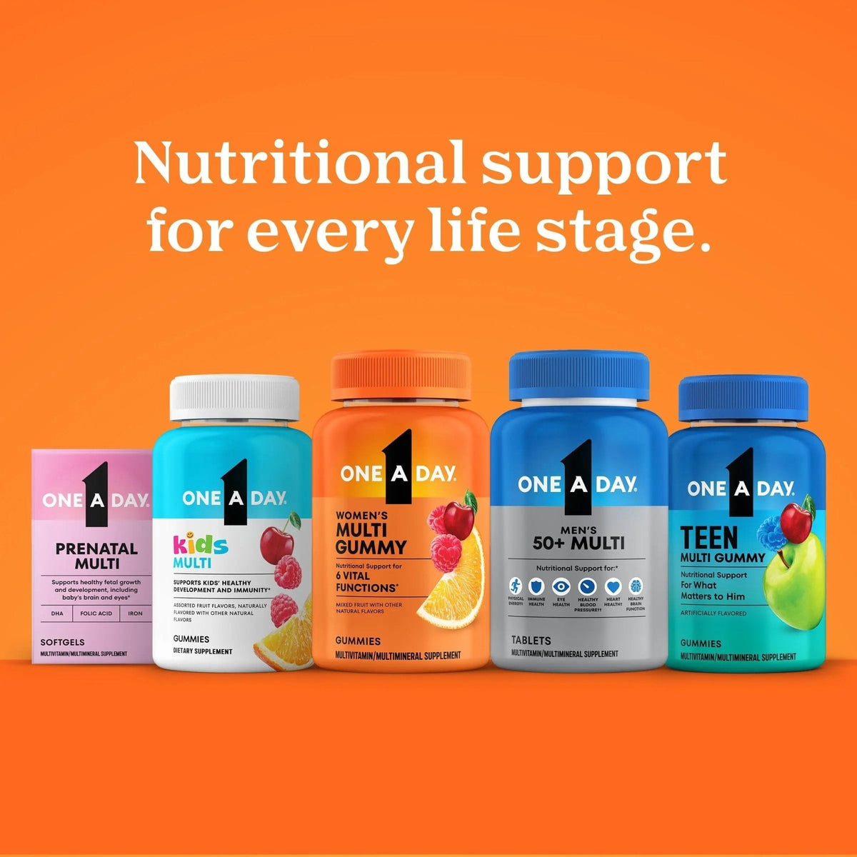 One A Day Multivitamin for Women 50 and Over Tablets, Womens Multivitamin 50 plus with Vitamins D, C, E, Zinc & Biotin, Daily Vitamins for Woman 50+, 65 Ct - PrimeBioHealth - canada supplements