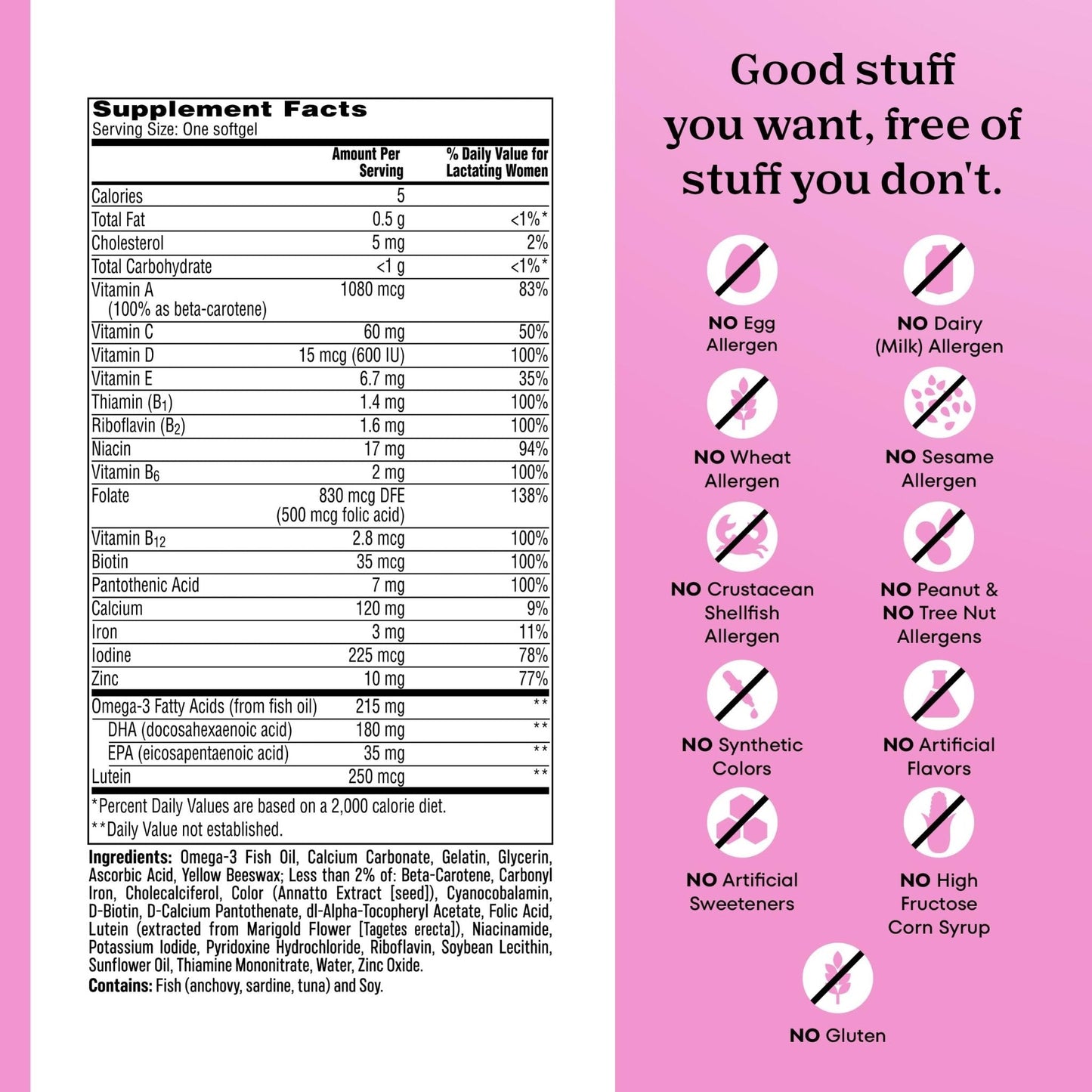 One A Day Postnatal Vitamins for Women, Postnatal Multivitamin with Folic Acid, Omega-3 DHA, B Vitamins, Support Immune Health, Breastfeeding - PrimeBioHealth - canada supplements