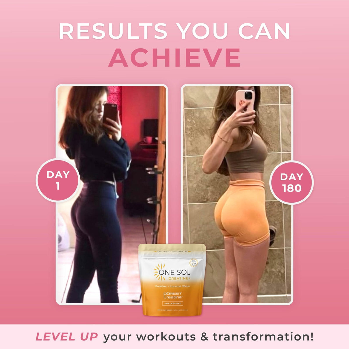 One Sol Creatine for Women, All Natural Women's Creatine Powder w Pure Creatine & Coconut Water, Increase Lean Muscle Mass, Reduce Recovery Time, Promotes Brain & Bone Health (Unflavored, 60 Servings) - PrimeBioHealth - canada supplements