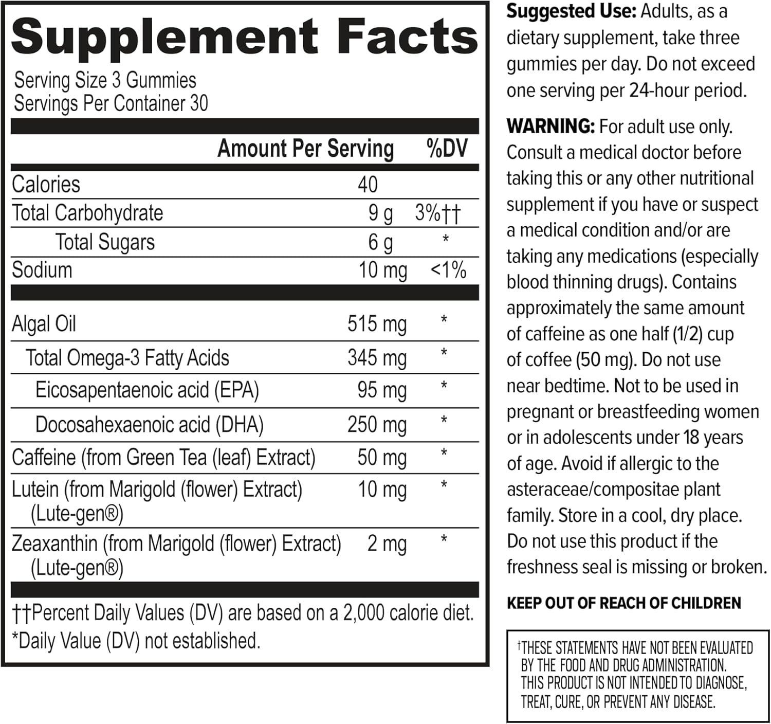 ONNIT Alpha Brain Neuro Focus Gummies, IGEN Non-GMO Tested Vegan Gummies with Omega-3s Lutein Zeaxanthin and Caffeine, Brain Eye and Focus Supplement - PrimeBioHealth - canada supplements