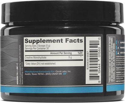 ONNIT Creatine Monohydrate Powder, IGEN(TM) Non-GMO Tested 5g Premium Creatine for Muscle Strength, Power and Lean Mass, Supports Brain Health - PrimeBioHealth - canada supplements