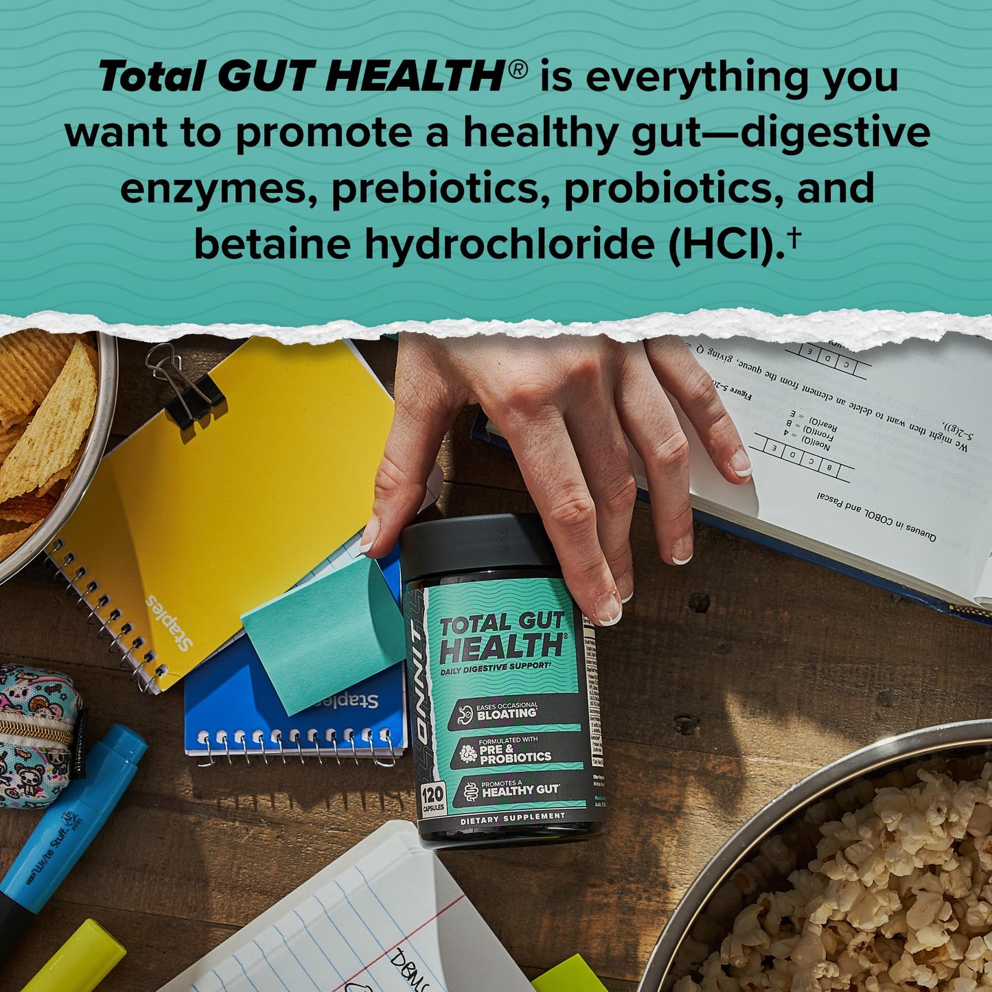 ONNIT Total Gut Health Daily Digestive Support, IGEN™ Non-GMO Tested Digestion Supplement for Women and Men with 7 Strains of Probiotics, - PrimeBioHealth - canada supplements