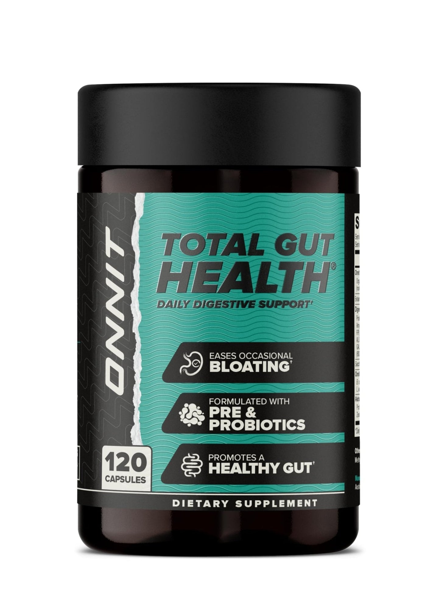 ONNIT Total Gut Health Daily Digestive Support, IGEN Non-GMO Tested Digestion Supplement for Women and Men with 7 Strains of Probiotics, Prebiotics, - PrimeBioHealth - canada supplements