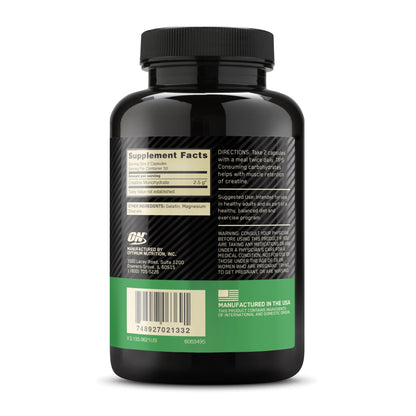 Optimum Nutrition Micronized Creatine Monohydrate Capsules, Keto Friendly, 2500mg, 100 Capsules - PrimeBioHealth - canada supplements